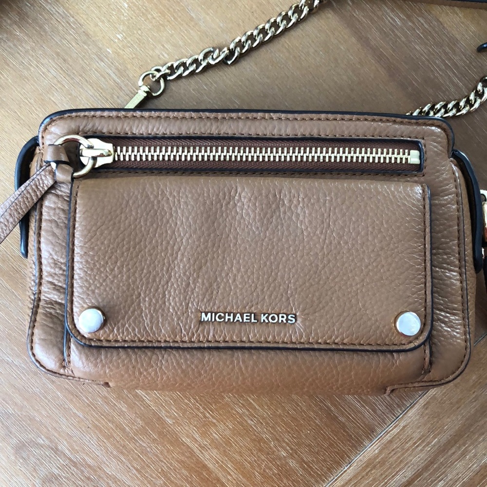 Leather MK Crossbody